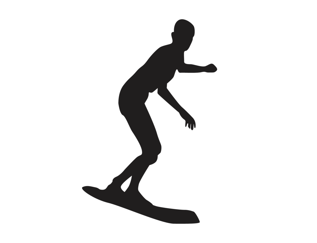 Silhouette von ein Surfer Ozean Welle png