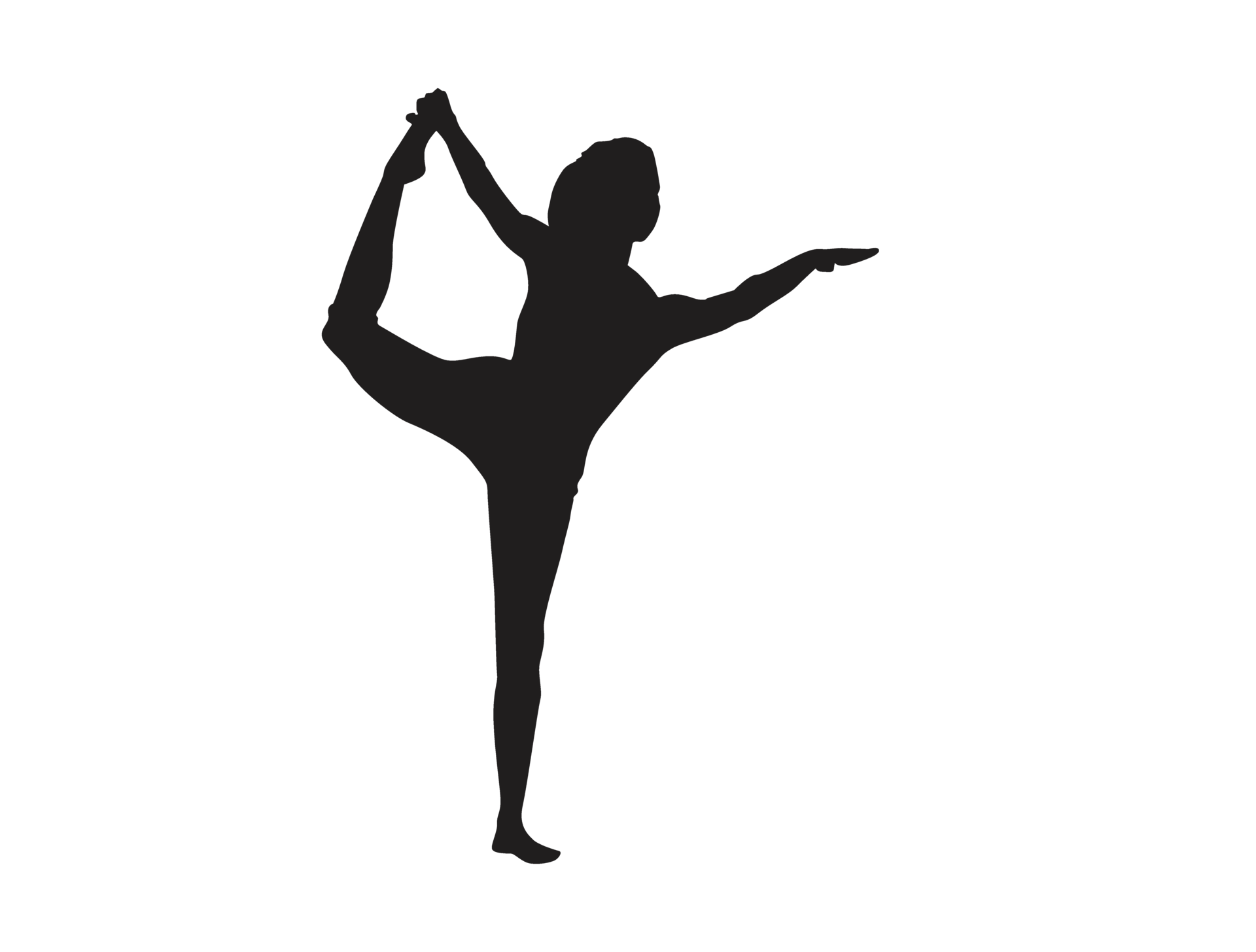 Free silueta de mujer haciendo yoga actitud 22386336 PNG with