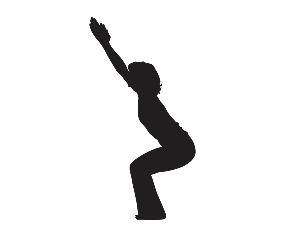 Silhouette Of Woman Doing Yoga Pose png