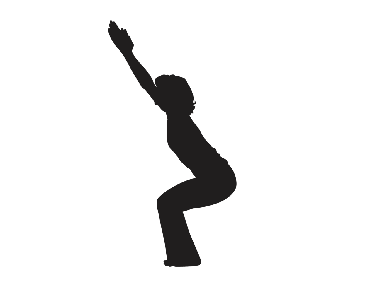 silueta de mujer haciendo yoga actitud png