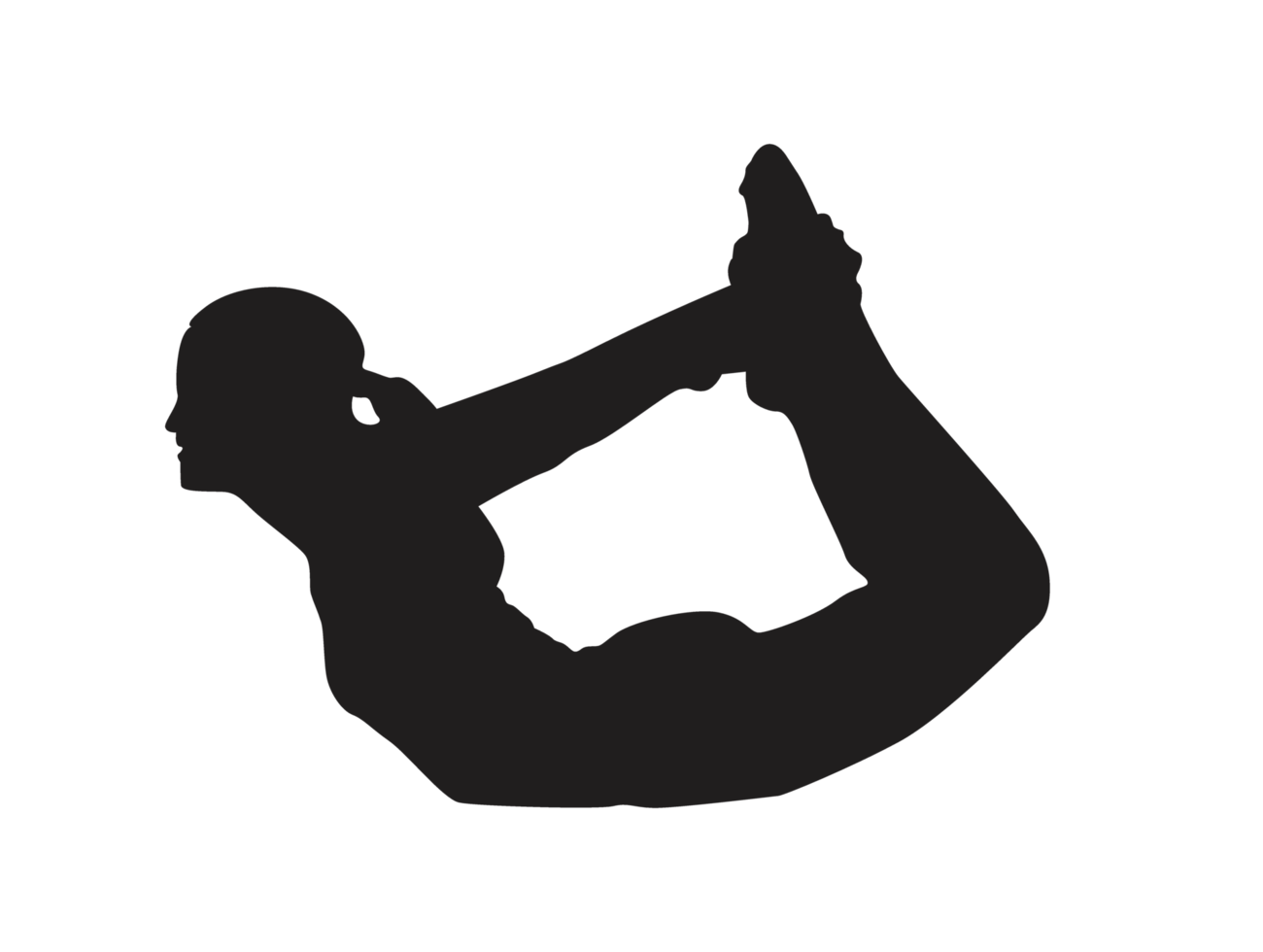 silueta de mujer haciendo yoga actitud png