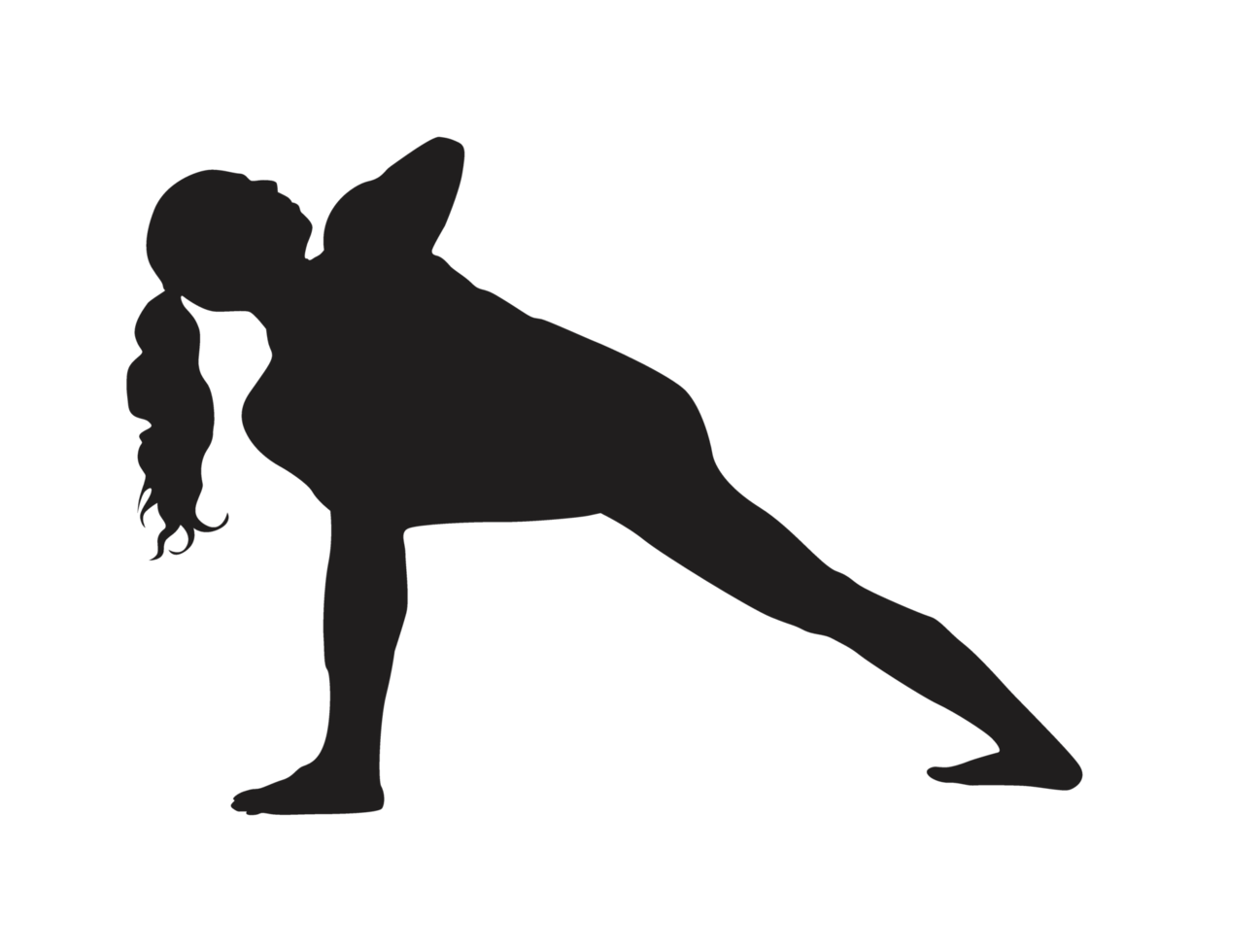 silhouette di donna fare yoga posa png