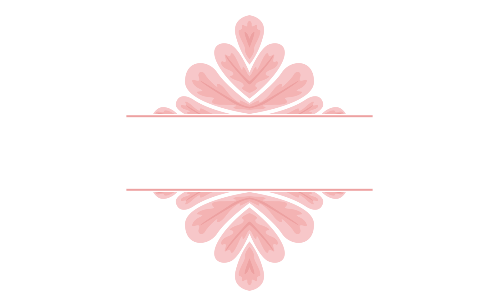 Pink Flower Petal Ornament Border Design png