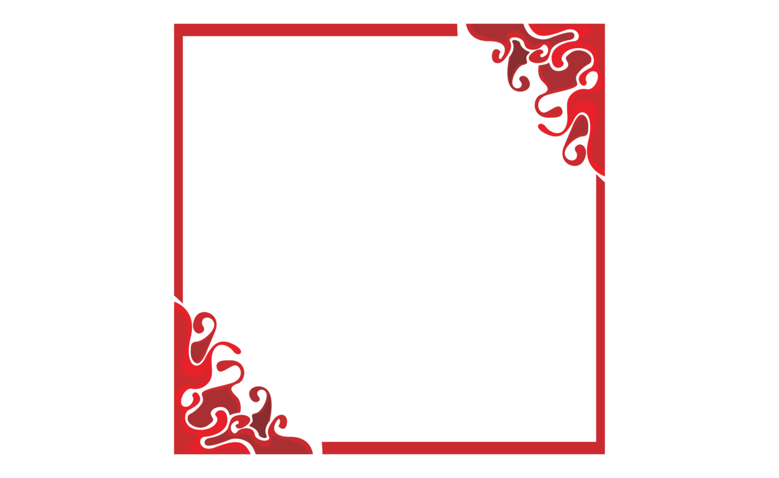 Swirl Blood Wave Ornament Border Design png