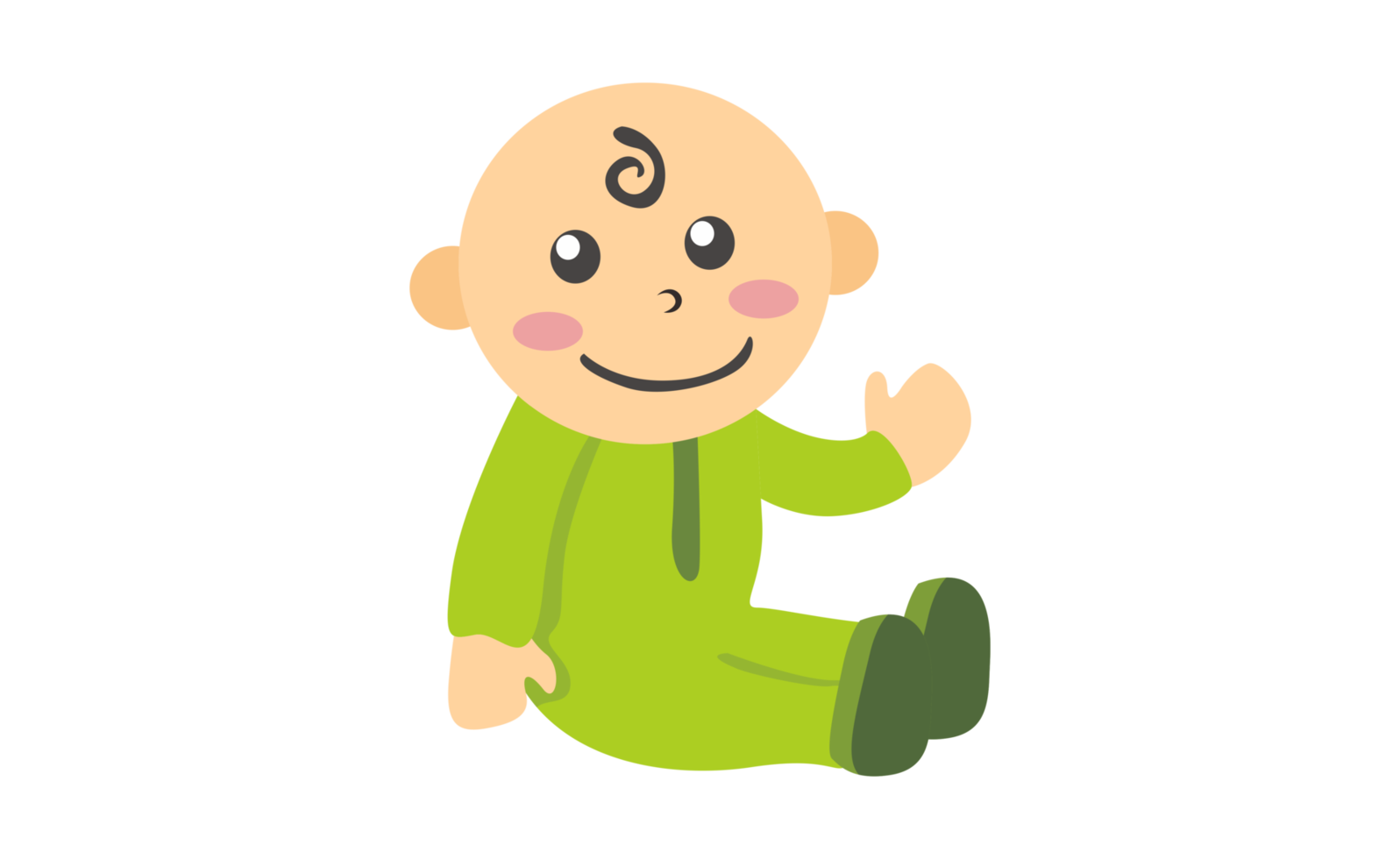 Baby equipment - Adorable Smiling Baby Boy Greeting Waving Hand png