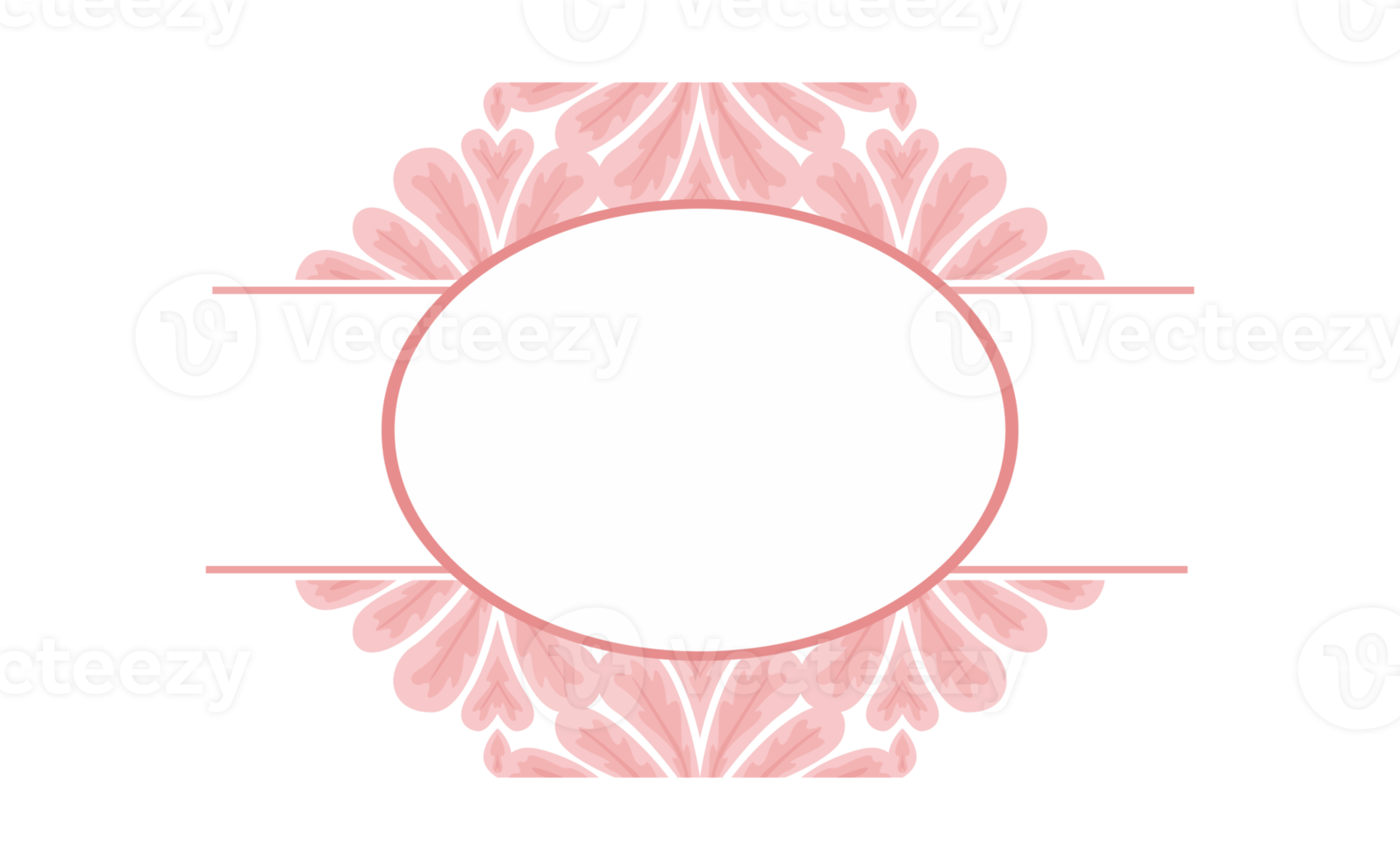 Pink Flower Petal Ornament Border Design png