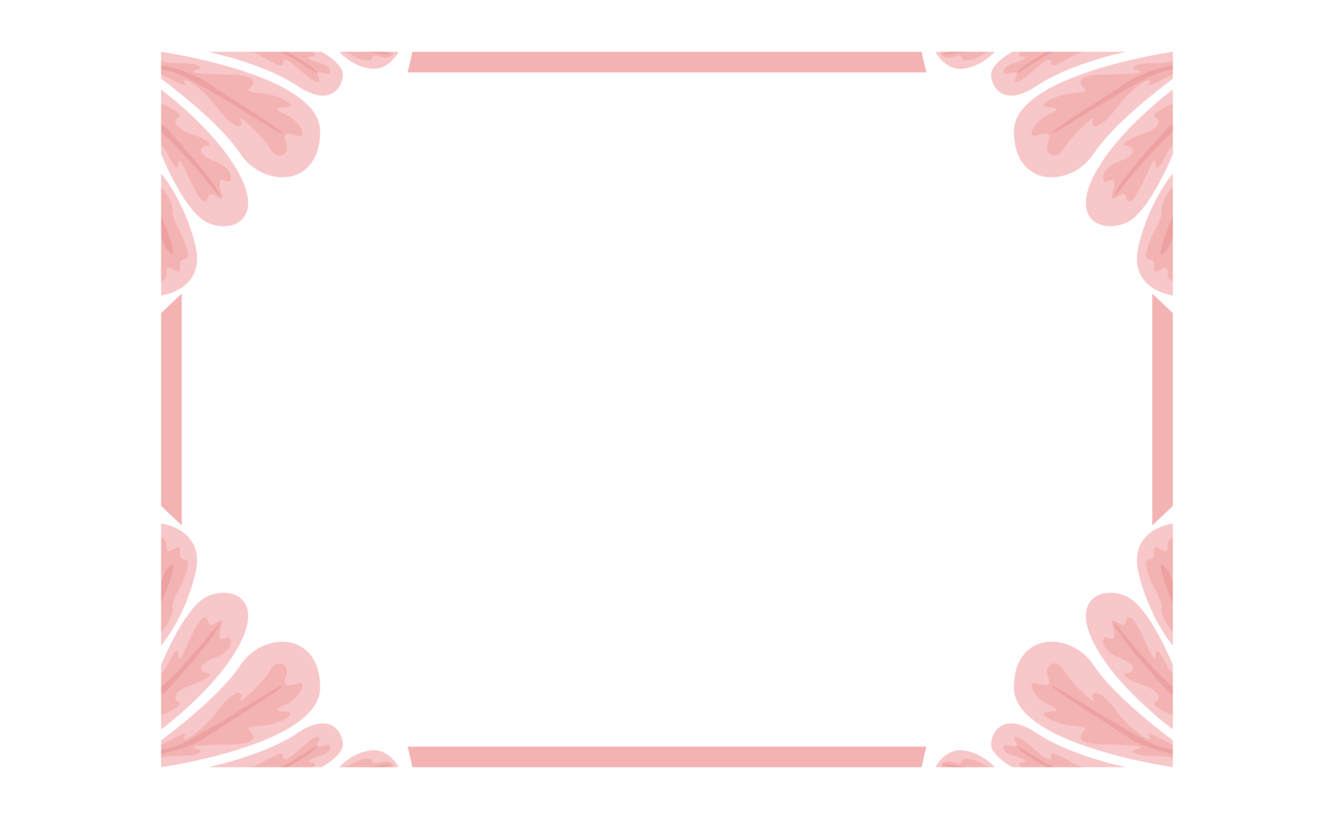 Pink Flower Petal Ornament Border Design 22386411 PNG
