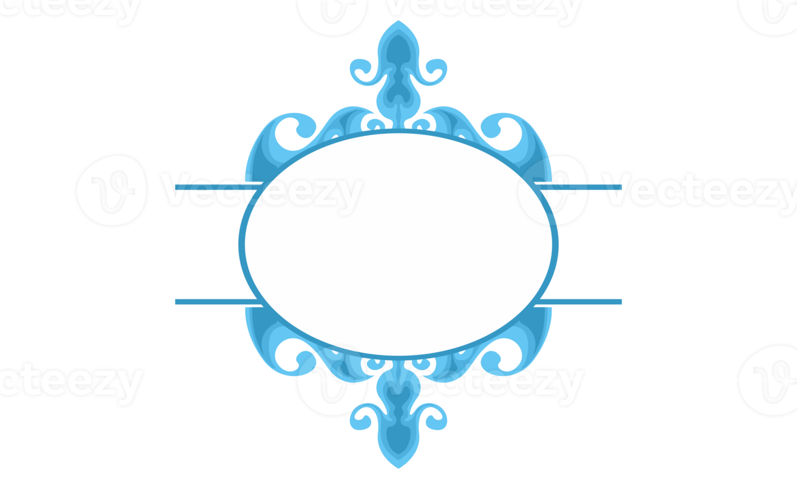 blå virvla runt vatten Vinka prydnad gräns design png