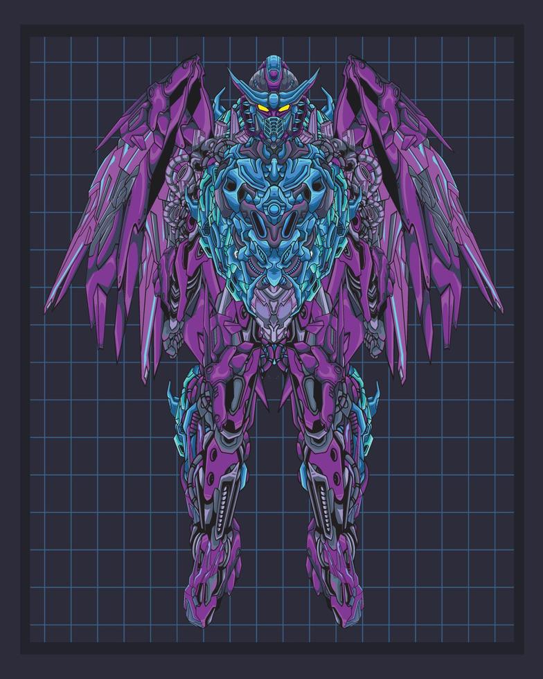 Robot knight warrior perfect for tshirt design sticker merchandise vector