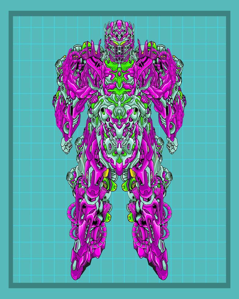 Illustration vector graphic of cyborg robot knight