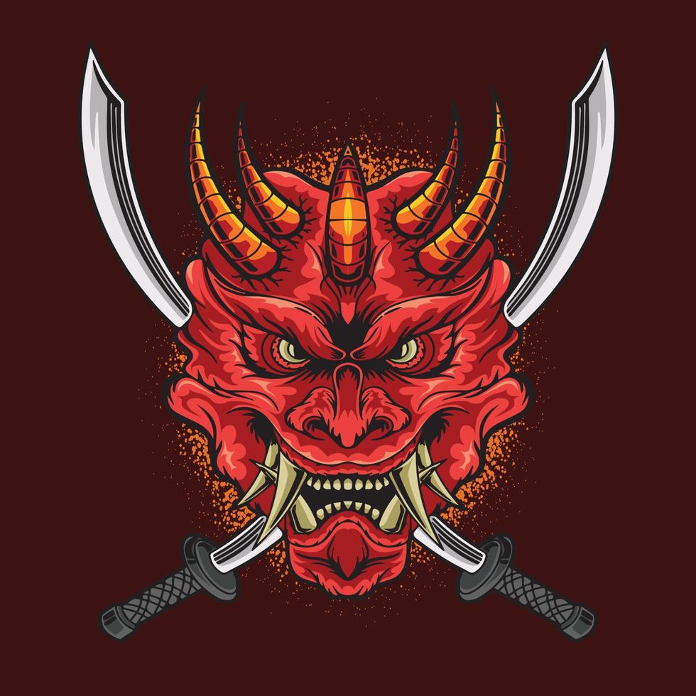 Get Your Hands on Our Stunning Demon Art Illustration vector