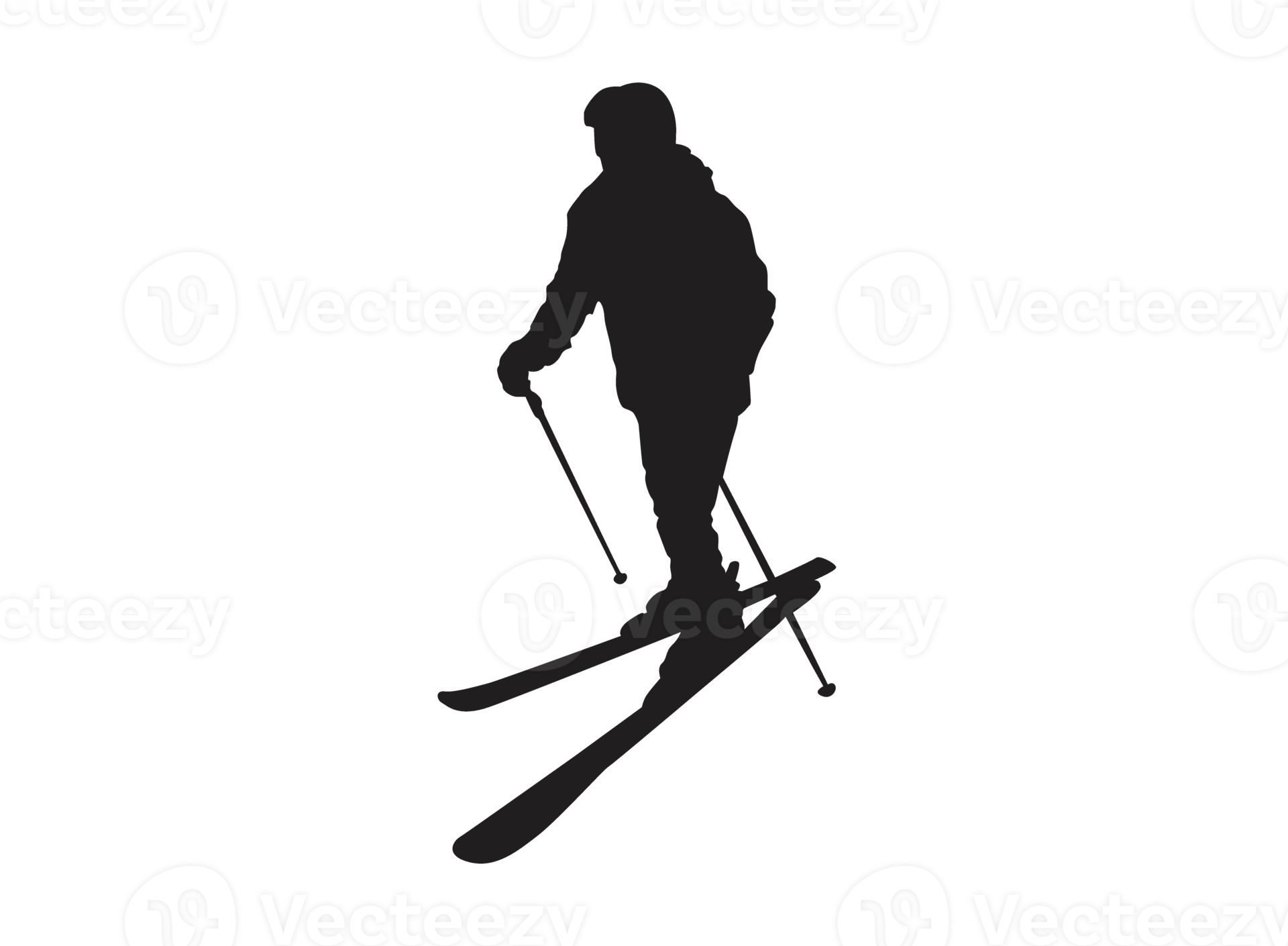 Silhouette Of Ski Player, Skiing, Snow Ski 22386478 PNG