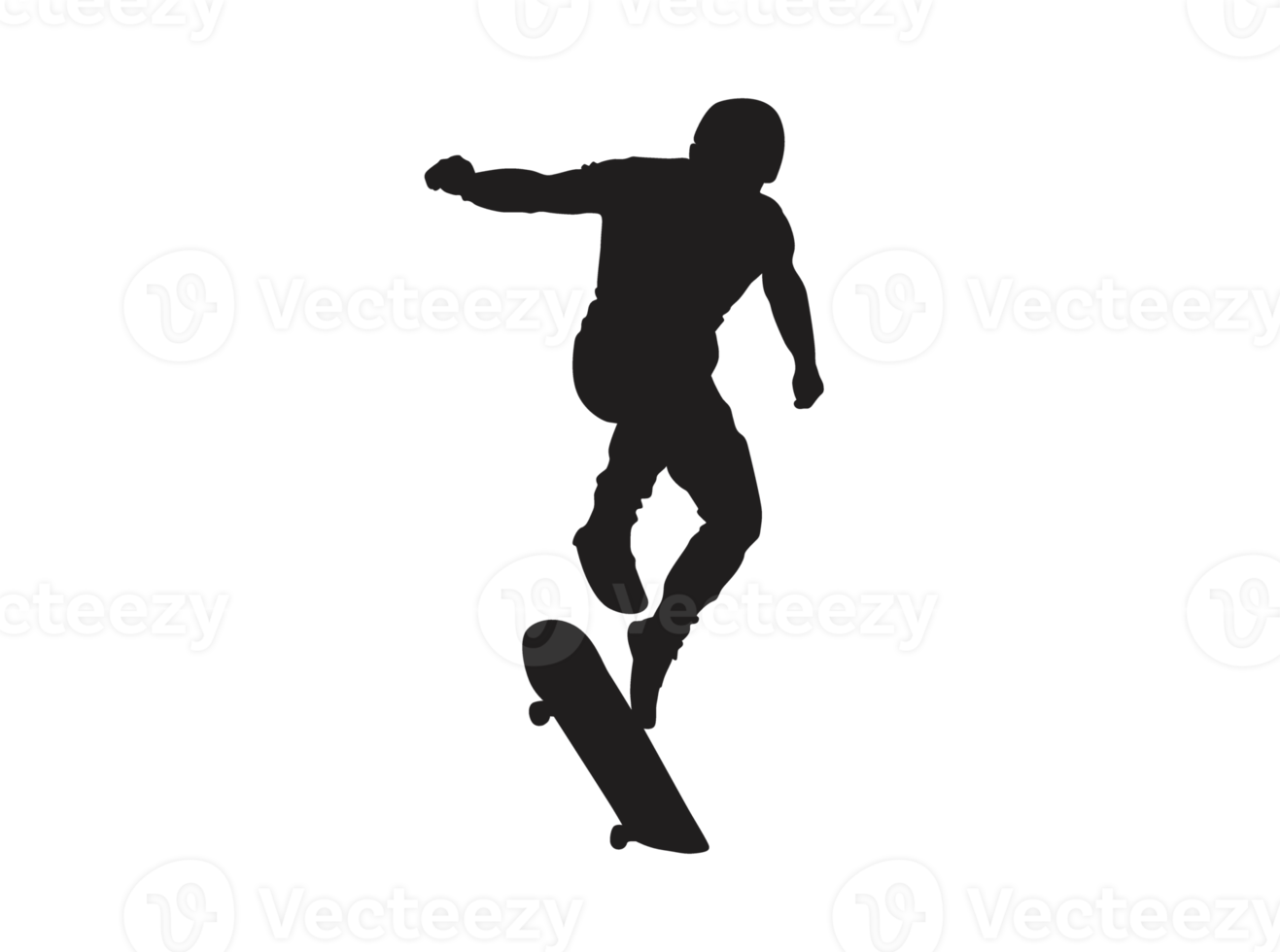 silhouette di un' skateboarder giocatore, skateboard png