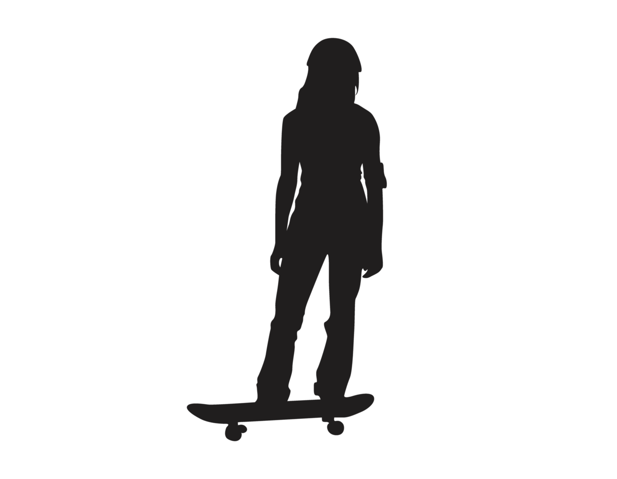 silhouette di un' skateboarder giocatore, skateboard png