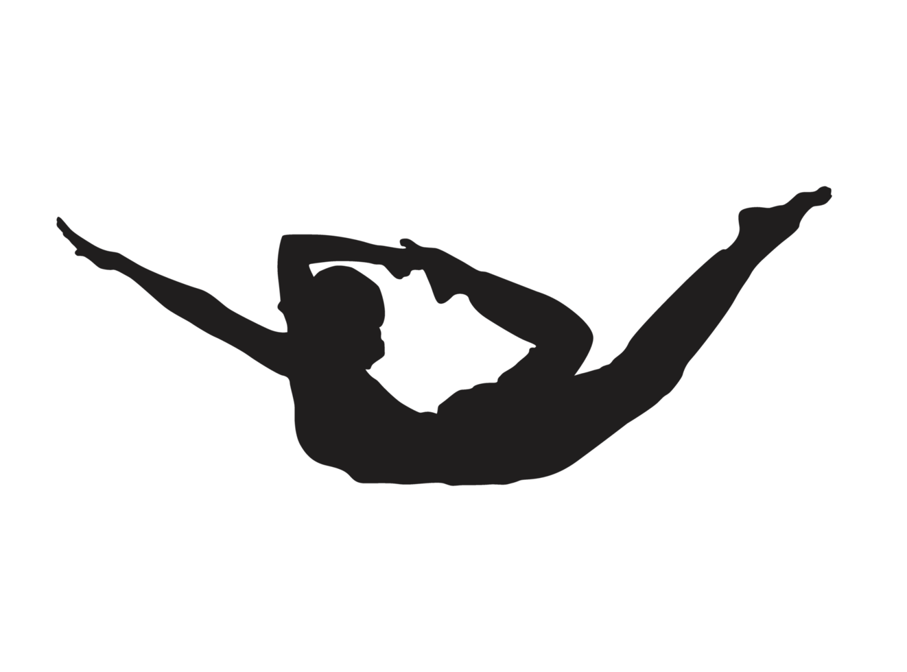 silhouette di donna fare yoga posa png