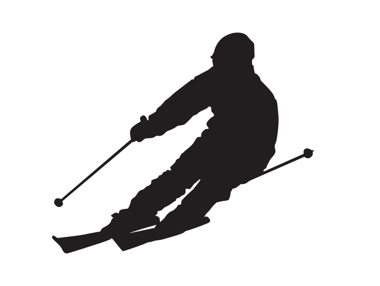 Silhouette von Ski Spieler, Skifahren, Schnee Ski png