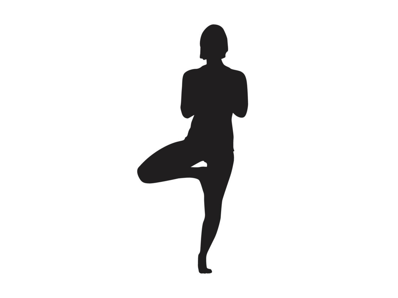 Silhouette Of Woman Doing Yoga Pose png