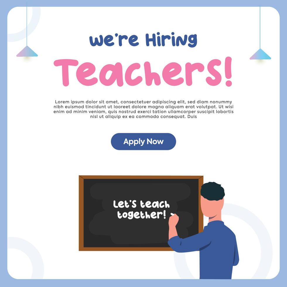 We are hiring. We are hiring teachers. We are hiring teachers