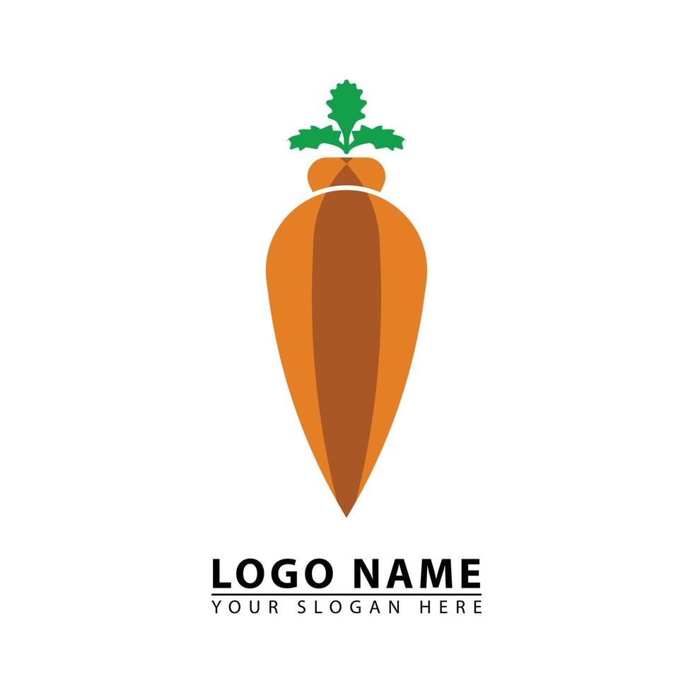 carrot elegant logo vector icon.