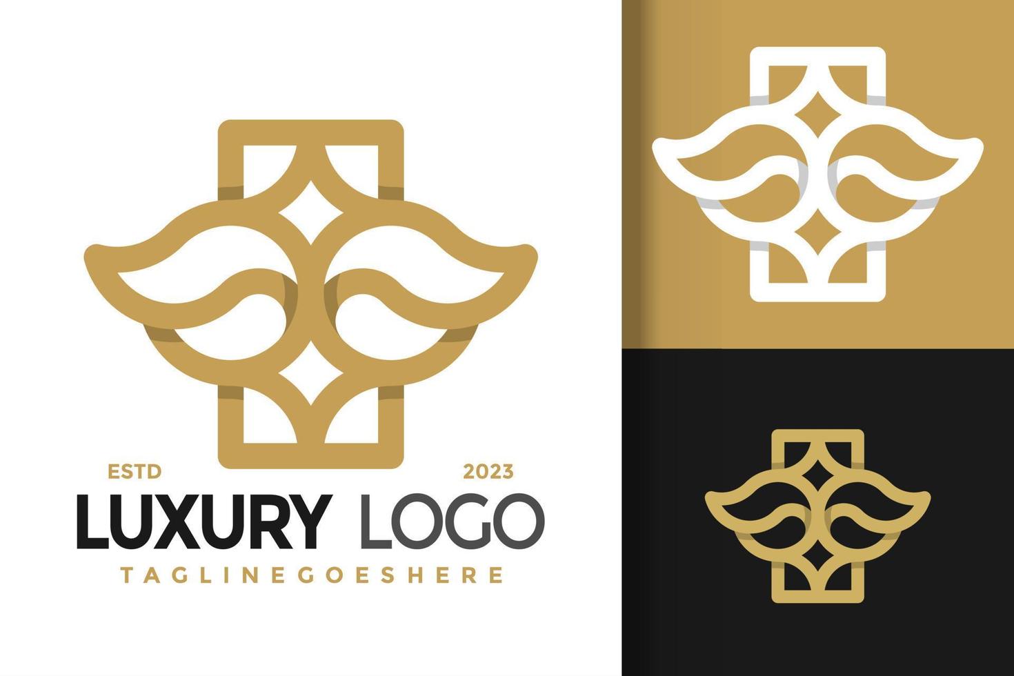 Luxury beauty spa logo vector icon illustration