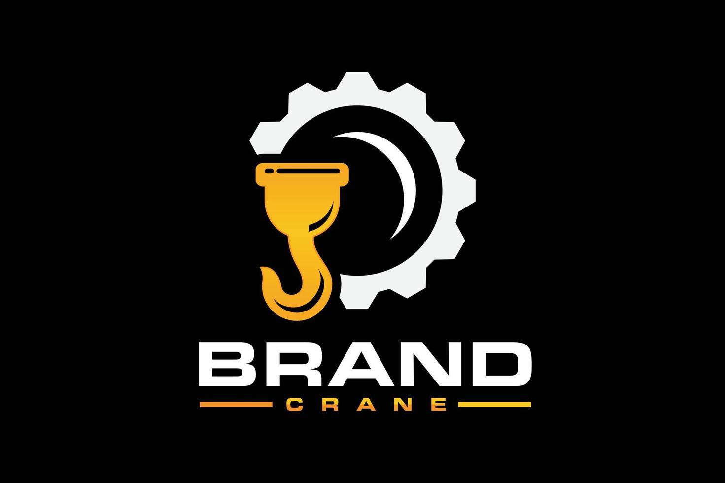 gear crane logo vector