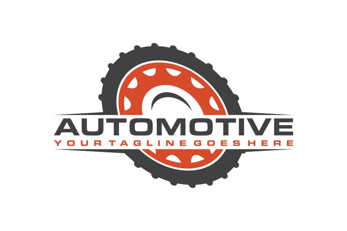 automotive wheel move emblem logo vector