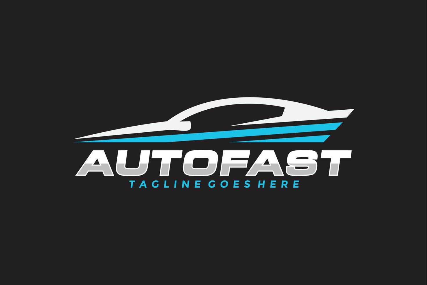 car automotive fast logo vector