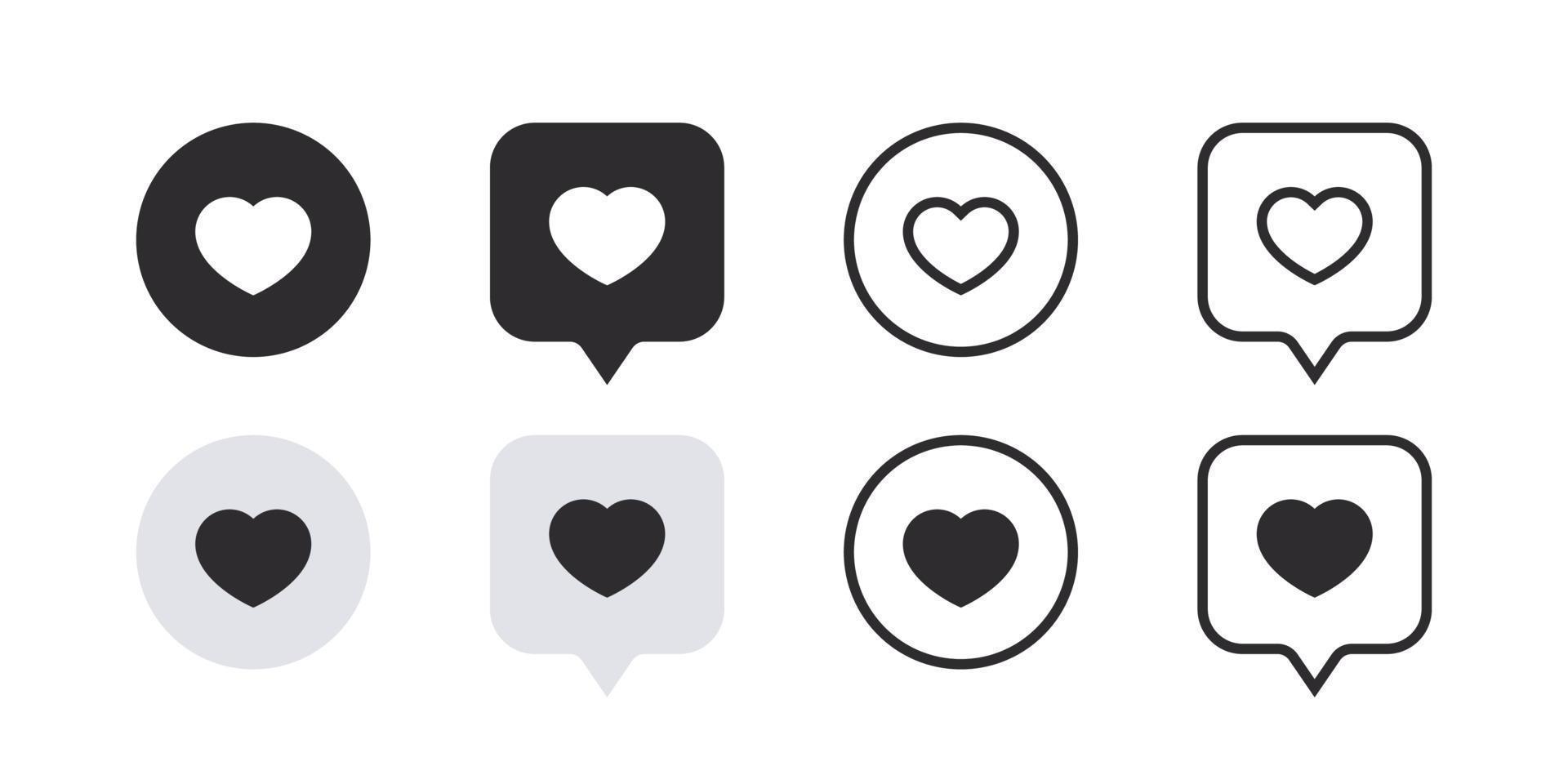 Speech bubble hearts. Hearts signs. Chat bubbles with hearts. Vector scalable graphics