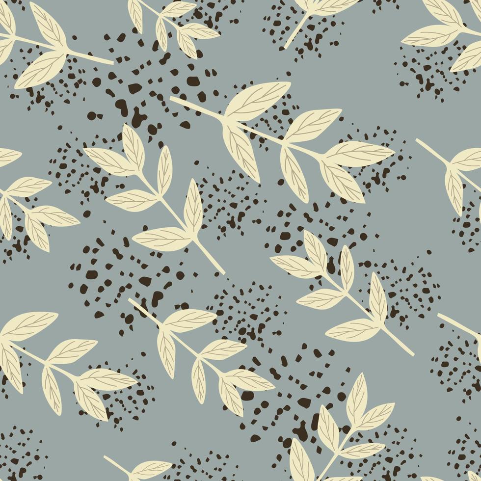 Organic leaves seamless pattern. Decorative forest leaf wallpaper. Botanical background. vector