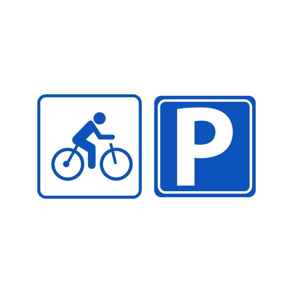 warning sign label bicycle, no bicycle, parking area bicycle, vector graphic