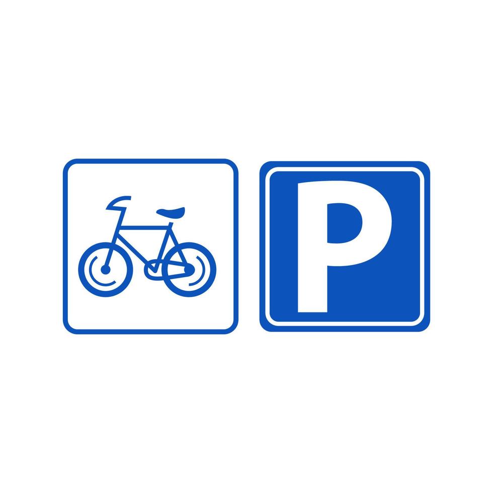 warning sign label bicycle, no bicycle, parking area bicycle, vector graphic