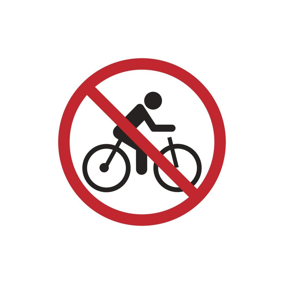 warning sign label bicycle, no bicycle, parking area bicycle, vector graphic
