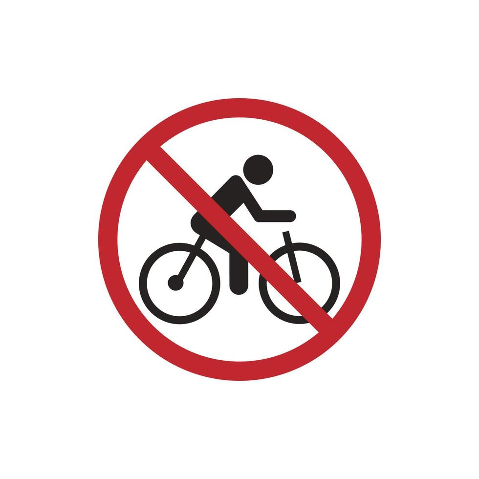 advertencia firmar etiqueta bicicleta, No bicicleta, estacionamiento zona bicicleta, vector gráfico