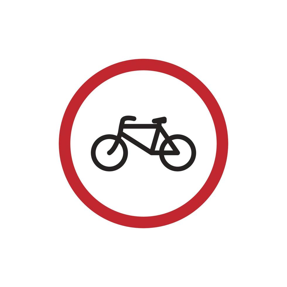 warning sign label bicycle, no bicycle, parking area bicycle, vector graphic