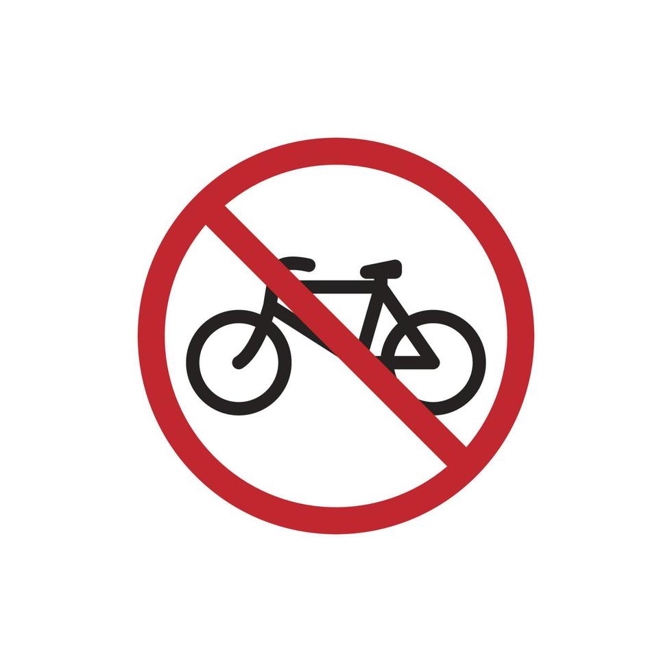 advertencia firmar etiqueta bicicleta, No bicicleta, estacionamiento zona bicicleta, vector gráfico