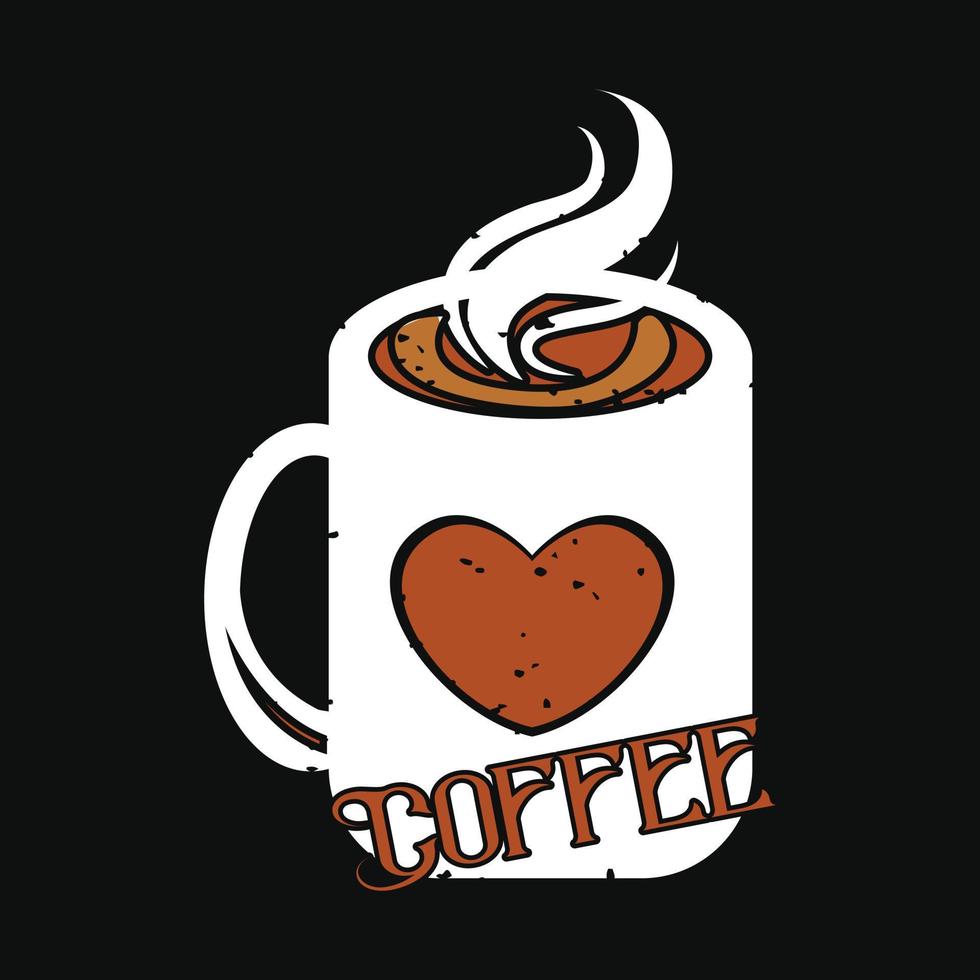 café vector camiseta diseño. café camiseta diseño. lata ser usado para impresión tazas, pegatina diseños, saludo tarjetas, carteles, bolsas, y camisetas