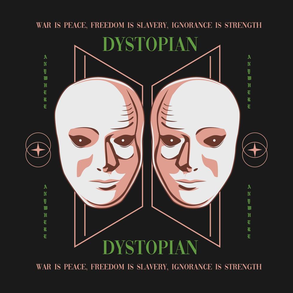 design Dystopian for t shirt vector