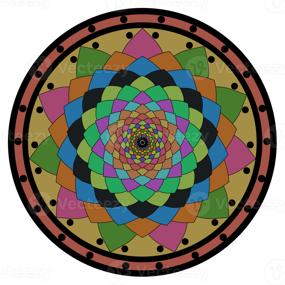 Mandala illustration abstract pattern circle overlap multidimensional png