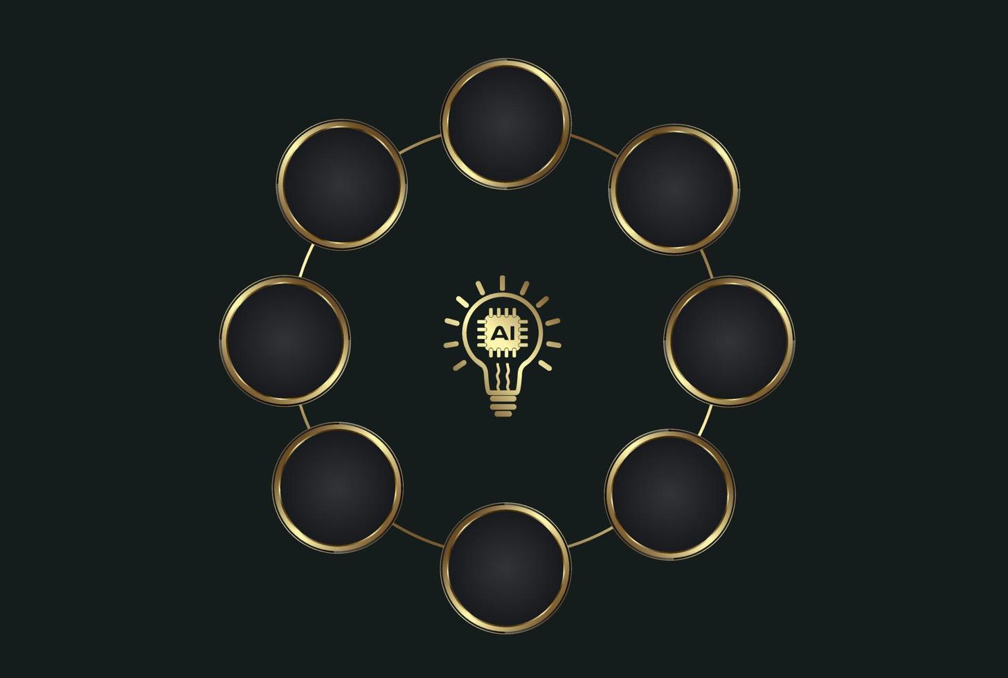 Circle premium vector charts option, and Abstract business infographic, luxury option template