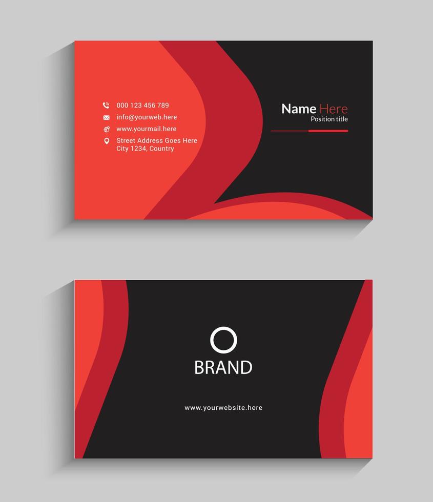 modern and clean business card design vector