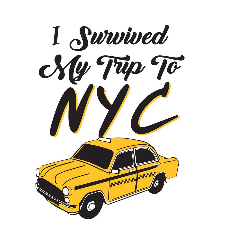 yo sobrevivió mi viaje a Nueva York vector