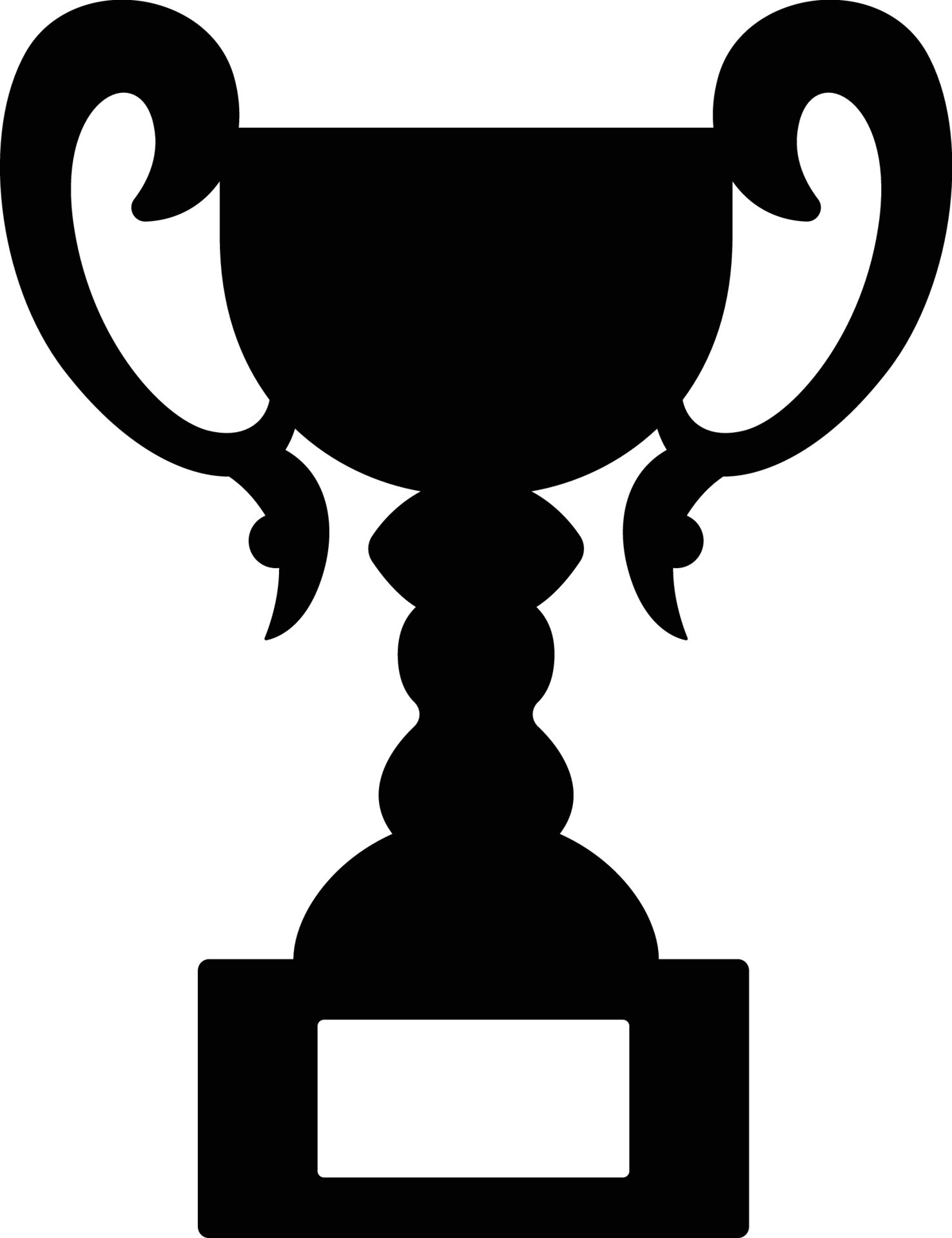Trophy in Black and white silhouette vector clip art 22387924 Vector