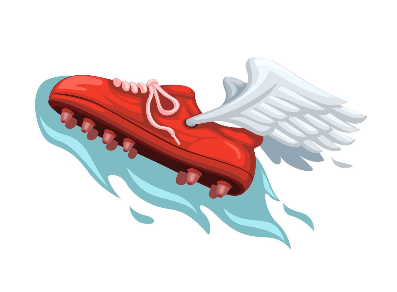 Flying Soccer Shoes Sport Mascot Logo Symbol cartoon illustration vector