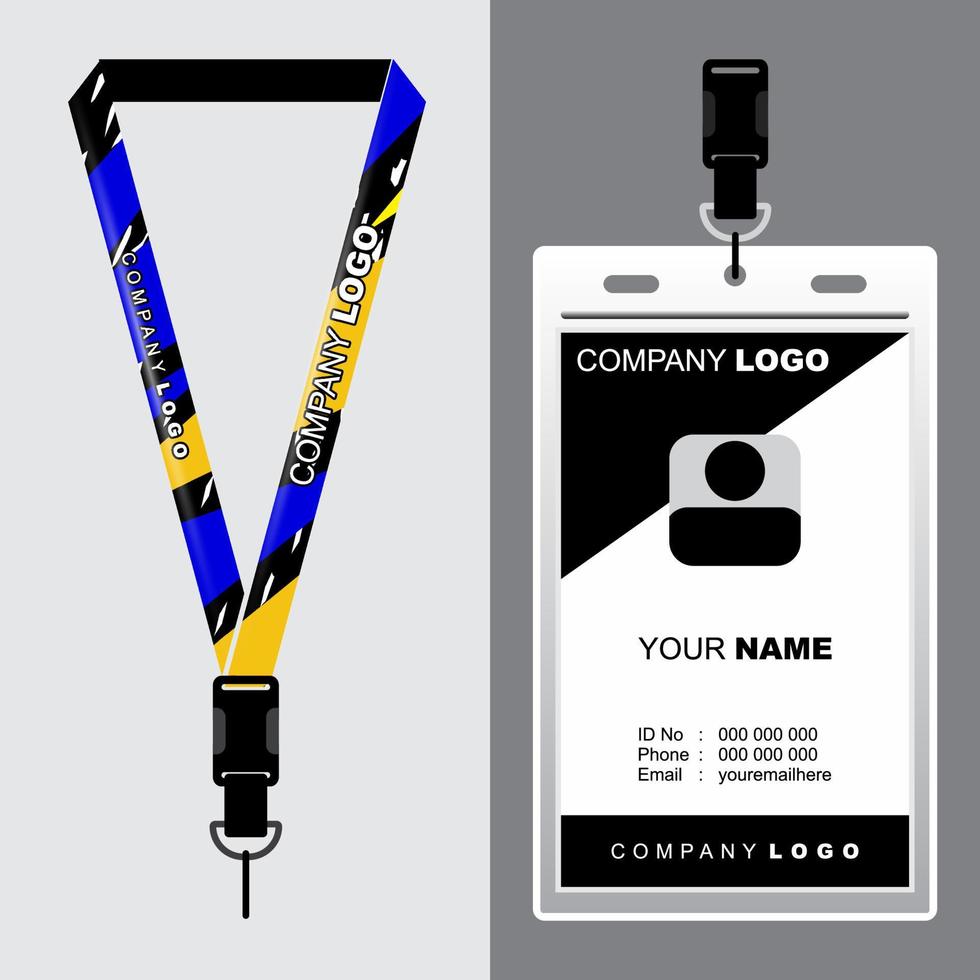 Lanyard Template Design For Company Purposes And More vector