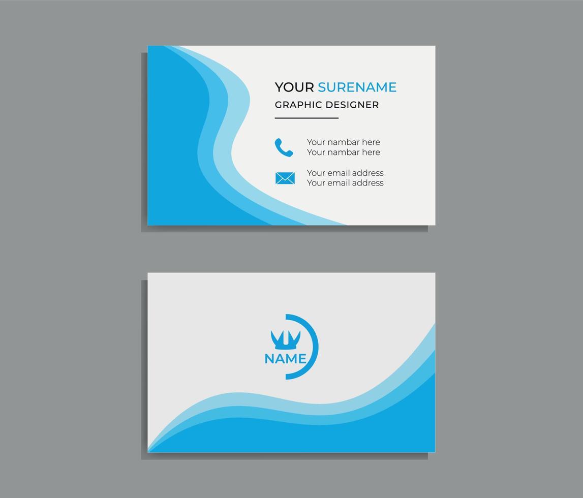 business card, business card template, Double-sided creative Professional modern simple unique blue minimalist gold elegant vector blank vertical and clean business card design print template.