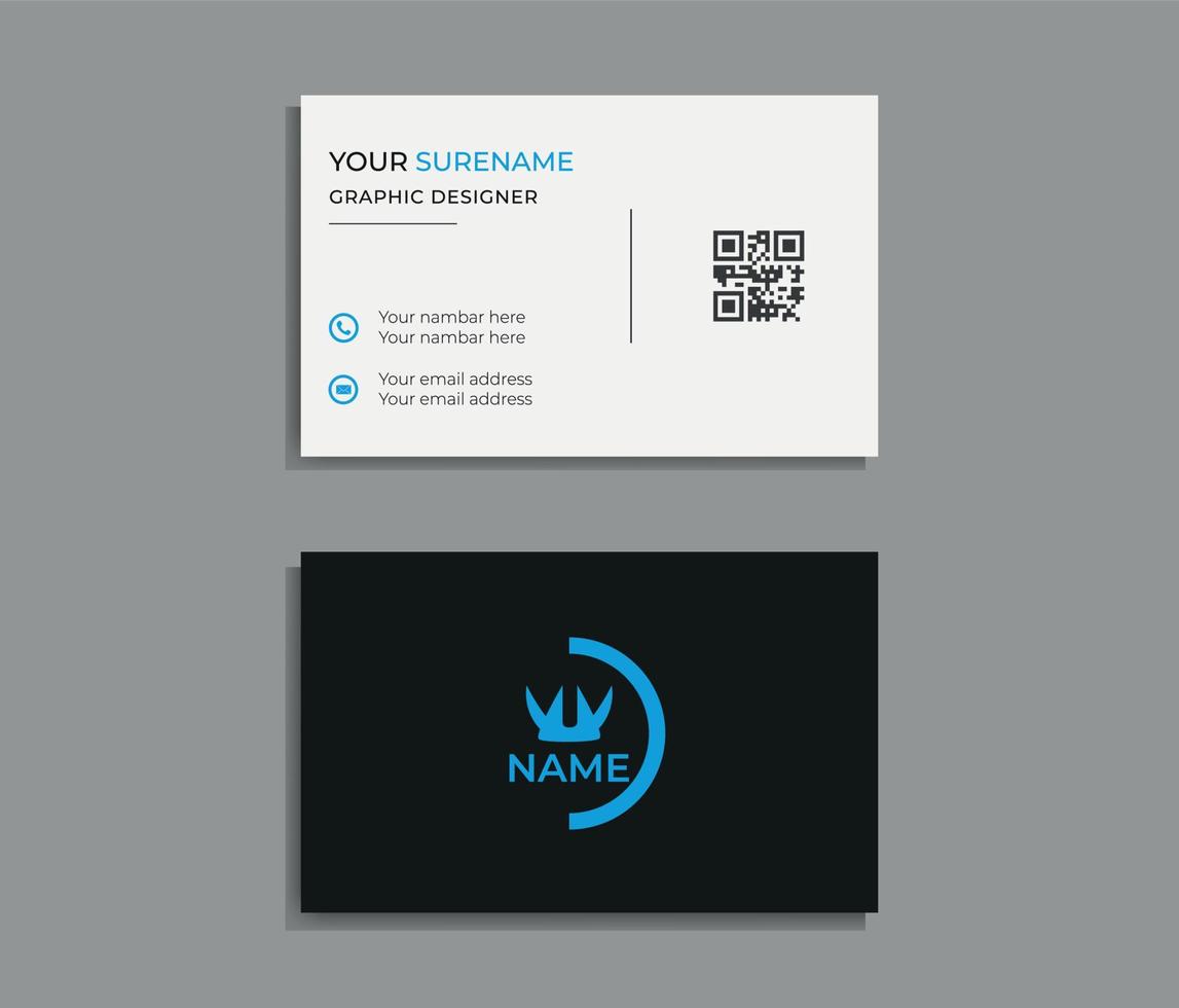 business card, business card template, vector corporate Double-sided creative Professional modern simple unique blue minimalist gold elegant business card in red theme.