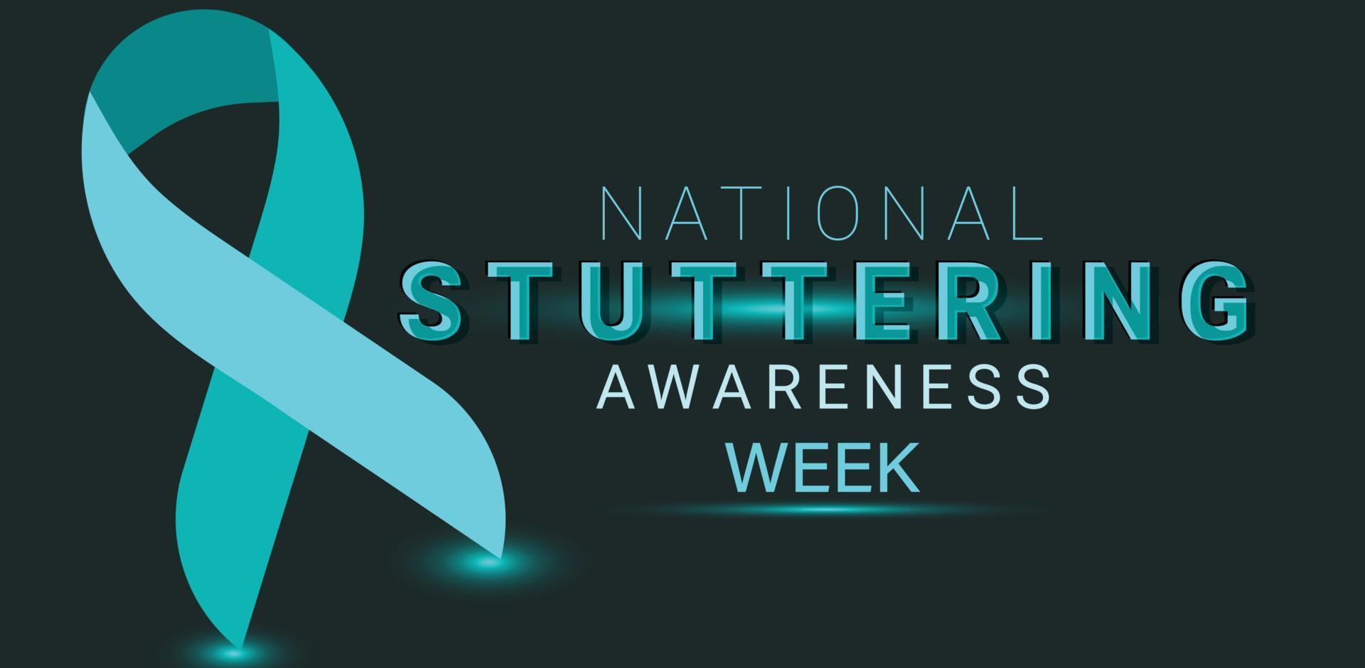National Stuttering awareness week.  Template for background, banner, card, poster. Vector illustration.