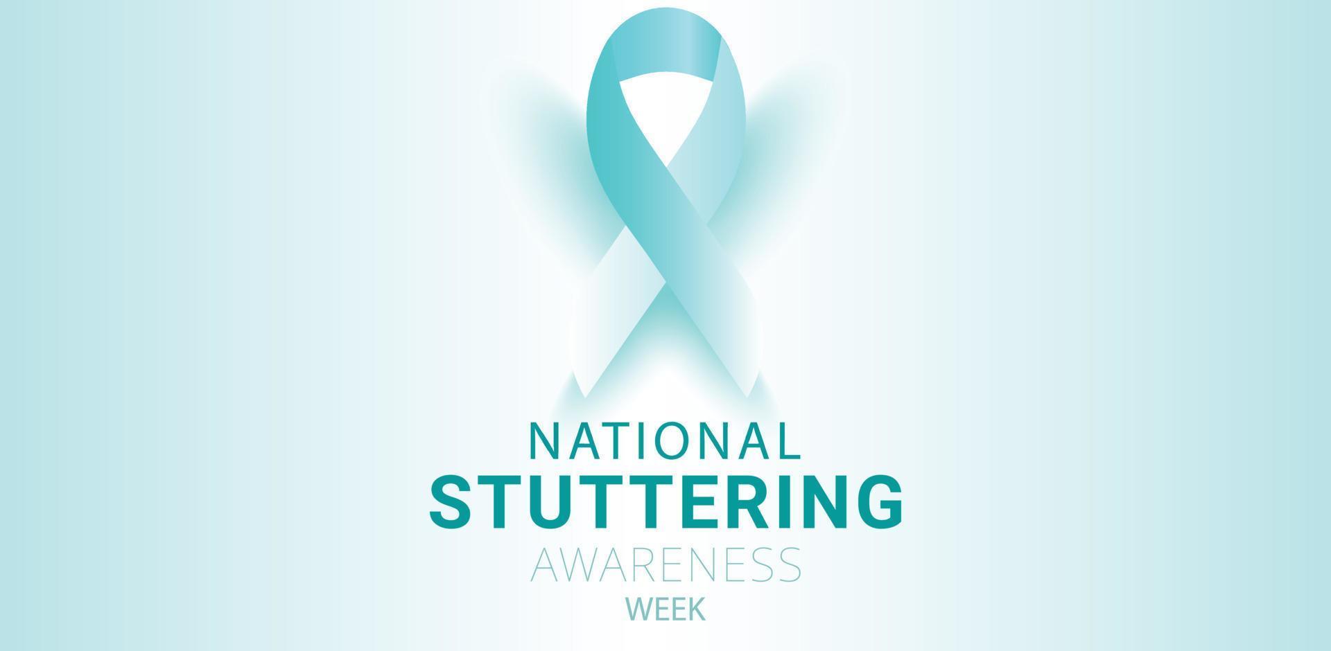 National Stuttering awareness week. Template for background, banner