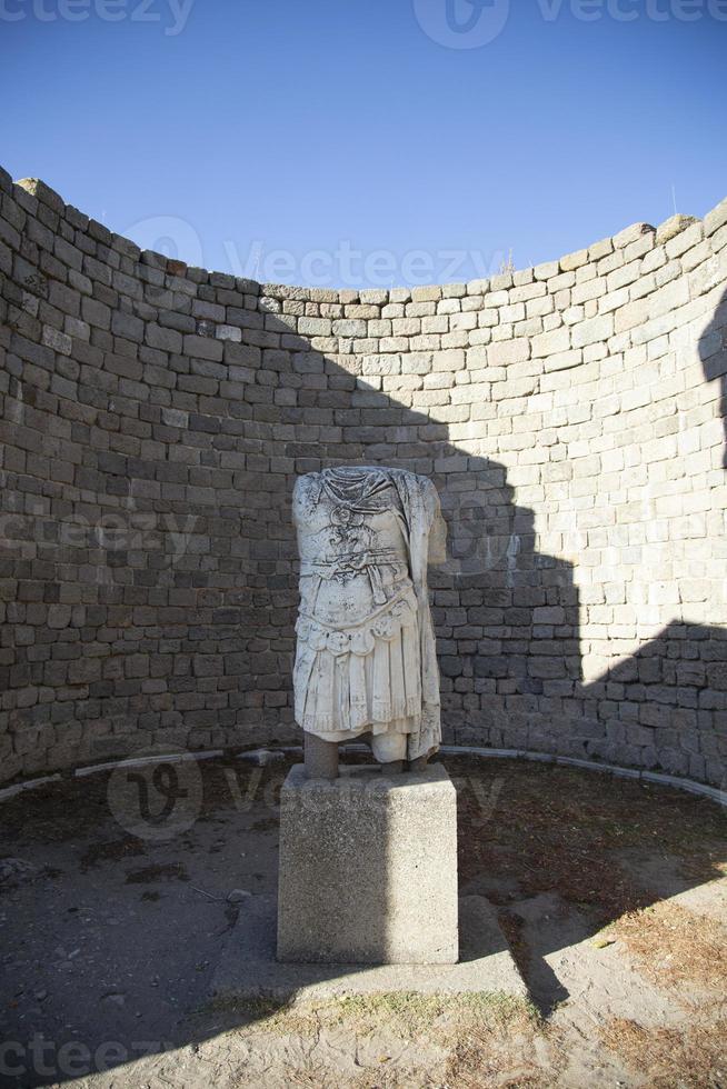 Ruin of the sculpture the ancient site in Pergamum-Pergamon. Izmir, Turkey. photo