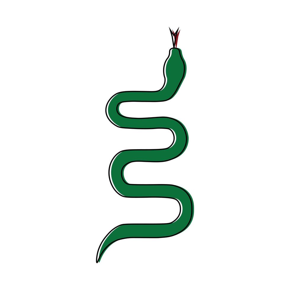 Snake. Vector illustration in flat style